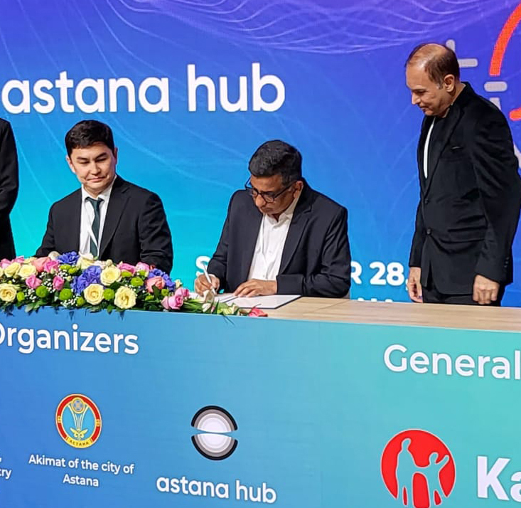 Astana Hub & T -Hub enter into an MoU with during the Digital Bridge 2022, being held in Astana, Kazakhstan